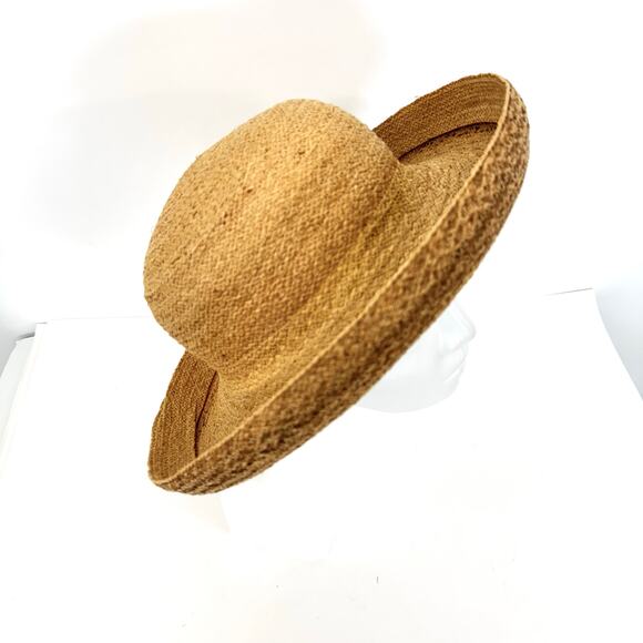 Annabel Ingall Australia Wide Brim Natural Straw Hat Tan